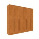Ver imagem 5 de Conjunto Guarda Roupa Casal com Puxador MDF Portugal, Cama Casal Monaco e Cômoda Chicago Bege/Cinamo