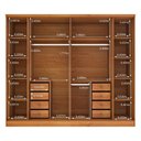 Ver imagem 7 de Conjunto Guarda Roupa Casal com Puxador MDF Portugal, Cama Casal Monaco e Cômoda Chicago Bege/Cinamo