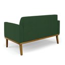 Ver mais imagens de Conjunto 2 Poltronas e 1 Namoradeira Decorativa Isabella Pés Fixo em Madeira Castanho Veludo Verde e