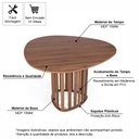 Ver imagem 2 de Mesa de Jantar Orgânica 4 Lugares 120x118cm Noronha - Straub Web