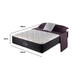Colchão Fortflex 200kg por Pessoa - Tamanho Casal Molas Ensacadas Anjos + Cama Box com Baú Sintético - 3