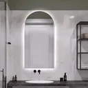 Ver imagem 1 de Espelho Orgânico Decorativo Lapidado com Led 90x60 Cm E13 para Sala, Quarto, Banheiro, 6000k 110v