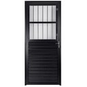 Ver imagem 1 de Porta de Aluminio Postigo Esquerda Linha Premium:2,10 X 0,80/preto