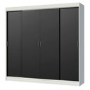 Ver imagem 3 de Guarda-roupa Casal Austin 4 Portas 3 Gavetas Branco