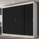 Ver imagem 1 de Guarda-roupa Casal Austin 4 Portas 3 Gavetas Branco