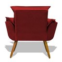 Ver imagem 5 de Kit 2 Poltronas Opala Decoração Sala Estar Jantar Recepção Escritório Salão Suede Vermelho