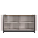 Ver imagem 2 de Aparador Buffet para Sala de Jantar 4 Portas 160cm Puerto C04 Off White Nogueira Preto Fosco - Lyam