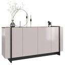 Ver mais imagens de Aparador Buffet para Sala de Jantar 4 Portas 160cm Puerto C04 Off White Nogueira Preto Fosco - Lyam
