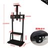 SUPORTE PARA TV PEDESTAL COM PRATELEIRA RODINHAS ESTANTE DE CHAO PARA MONITOR TELEVISAO AJUSTAVEL - 5