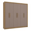 Ver imagem 2 de Guarda-roupa Casal 6 Portas 2 Gavetas Nogueira/fendi - Kappesberg