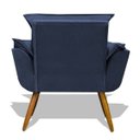 Ver imagem 5 de Poltrona Opala Decoração Sala Estar Jantar Recepção Escritório Salão Clínica Veludo Azul Marinho