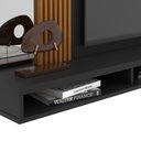 Ver imagem 7 de Painel Home Suspenso para Tv até 75 Polegadas Paris com Nichos Espelho e Ripado Lateral 218 Cm -
