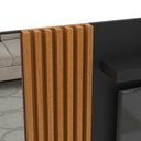 Ver imagem 6 de Painel Home Suspenso para Tv até 75 Polegadas Paris com Nichos Espelho e Ripado Lateral 218 Cm -