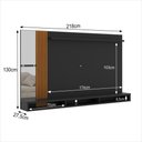 Ver imagem 3 de Painel Home Suspenso para Tv até 75 Polegadas Paris com Nichos Espelho e Ripado Lateral 218 Cm -