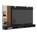 Ver imagem 2 de Painel Home Suspenso para Tv até 75 Polegadas Paris com Nichos Espelho e Ripado Lateral 218 Cm -