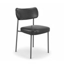 Ver imagem 2 de Kit 4 Cadeiras Sala de Jantar Lisa Pés Preto PU Preto m² - Monari Design