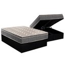 Ver imagem 1 de Cama Box Baú Queen: Colchão Ortopédico Paropas D45 / Ep Confort Mega Firme + Base Black(158x198)