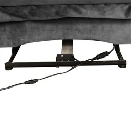 Poltrona do Papai Reclinável Elétrica com Massagem e USB Magnum Veludo Cinza - Gran Belo - 9
