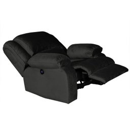 Poltrona do Papai Reclinável Elétrica com Massagem e USB Magnum Veludo Marrom - Gran Belo - 8