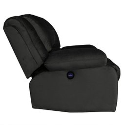 Poltrona do Papai Reclinável Elétrica com Massagem e USB Magnum Veludo Marrom - Gran Belo - 9