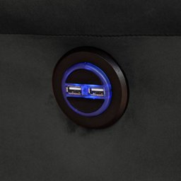 Poltrona do Papai Reclinável Elétrica com Massagem e USB Magnum Veludo Marrom - Gran Belo - 7