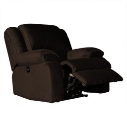 Poltrona do Papai Reclinável Elétrica com Massagem e USB Magnum Veludo Marrom Chocolate - Gran Belo - 8
