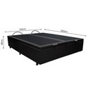Ver imagem 4 de Base Box Baú para Cama Casal King 192x203cm Bipartido Liz S05 Sintético Preto - Mpozenato