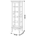 Ver imagem 2 de Cristaleira Decorativa com Nicho Sala de Estar Bragi Madeira Maciça Imbuia