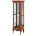 Ver imagem 1 de Cristaleira Decorativa com Nicho Sala de Estar Bragi Madeira Maciça Imbuia