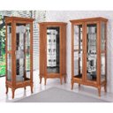 Ver imagem 5 de Cristaleira Decorativa com Nicho Sala de Estar Bragi Madeira Maciça Imbuia