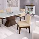 Ver imagem 5 de Cristaleira Bar Decorativa com Adega Sala de Estar Haland Branco/Imbuía