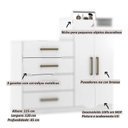Ver imagem 3 de Cômoda Sapateira Áurea Branco Brilho – Demóbile