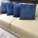 Ver imagem 3 de Capa de Almofada Flanel Pelúcia Azul Royal 45x45cm