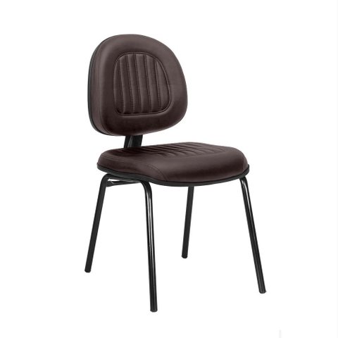 Cadeira Executiva Costura H Pé Palito Marrom