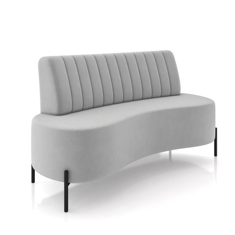 Sofá 2 Lugares Living 135cm Pé Ferro Pto Maraú Veludo K01 - D'Rossi