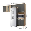 Ver imagem 4 de Armario de Cozinha Fit com 8 Portas 261 Cm Freijo/chumbo