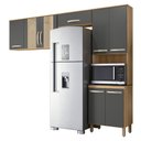Ver imagem 1 de Armario de Cozinha Fit com 8 Portas 261 Cm Freijo/chumbo