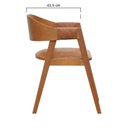 Ver imagem 5 de Conjunto Mesa de Jantar Califórnia 6 Lugares Tampo MDF com Cadeiras Miami Estofadas Marrom Mescla