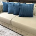 Ver imagem 3 de Capa de Almofada Flanel Pelúcia Azul Prussiano 45x45cm