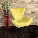 Ver imagem 2 de Kit 2 Poltronas Decorativas Elegance Suede Amarelo