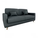 Ver imagem 1 de Sofá Cama Emília 2 Lugares 190cm Veludo Cinza Matrix