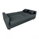 Ver imagem 2 de Sofá Cama Emília 2 Lugares 190cm Veludo Cinza Matrix