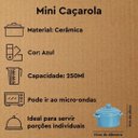 Ver imagem 5 de Kit 2 Mini Caçarola Cerâmica Azul Esmaltada 250ml Moderna Panelinha para Festa Buffet Servir