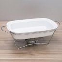 Ver imagem 2 de Rechaud Porcelana com Tampa de Vidro 40cm - Meridional