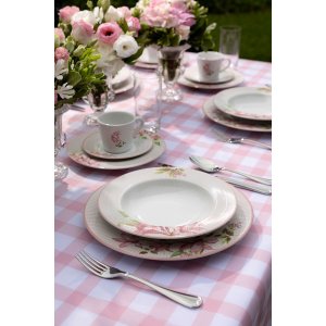 Aparelho de Jantar Tramontina Poème em Porcelana Decorada 30 Peças