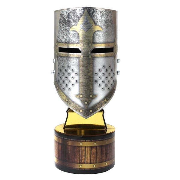 Capacete Elmo Medieval Templário Maçonaria Maçom - 2
