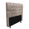 Cabeceira Estofada Capitonê Livia 100cm Solteiro para Cama Box Suede Bege - Gat Magazine - 3
