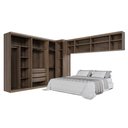 Ver imagem 3 de Guarda Roupa Modulado Dallas 7 Módulos 12 Portas 3 Gavetas
