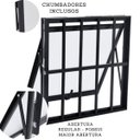 Ver imagem 3 de Janela de Alumínio Preto Vitro Maximar com Grade - Linha Magnum Atlântica 060x060