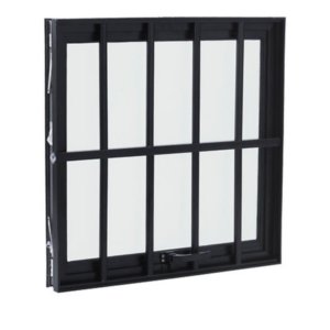 Janela de Alumínio Preto Vitro Maximar com Grade - Linha Magnum Atlântica 060x060